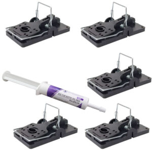 5 pk profesjonell rottefelle klappfelle med profesjonell åte