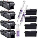 PAKKETILBUD: Effektiv stor rottefelle-pakke for utendørs og innendørs bekjempelse (med åte) - Høy virkningsgrad - med KARAMELL-spray PAKKETILBUD: Effektiv stor rottefelle-pakke for utendørs og innendørs bekjempelse (med åte) - Høy virkningsgrad - med KARAMELL-spray Image