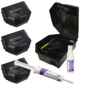 profesjonell musefelle i sikker boks - 4 pakk - med profesjonell åte og karamell spray